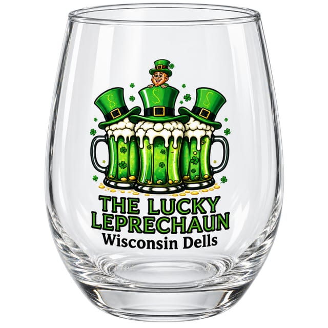 Lucky Wine Glass.