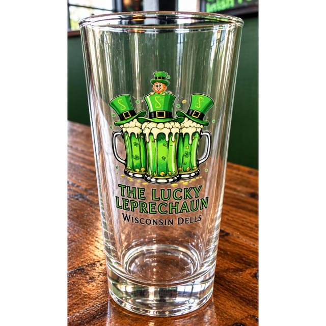 Lucky Pint Glass.